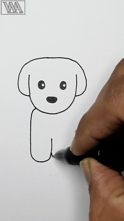 How To Draw a Cute Puppy 🐶 || Very Easy Puppy Drawing Tutorial || #drawing #video #tutorial #shorts