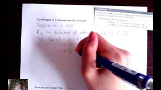 Direct Proof: For all integers m, if m is even then 3m + 5 is odd