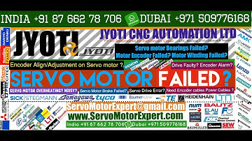 Jyoti Machine CNC Servo Motor Repair, Encoder Repair, Install Encoder, Encoder Alignment Adjustment