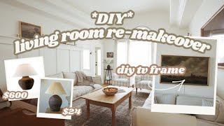 DIY LIVING ROOM RE-MAKEOVER!!! // DIY TV Frame, Thrift Flips, & More! | Ep. 06 screenshot 4