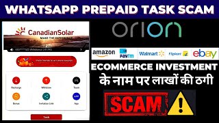 WhatsApp Work From Home Scam, E-commerce Investment Prepaid Task Fraud