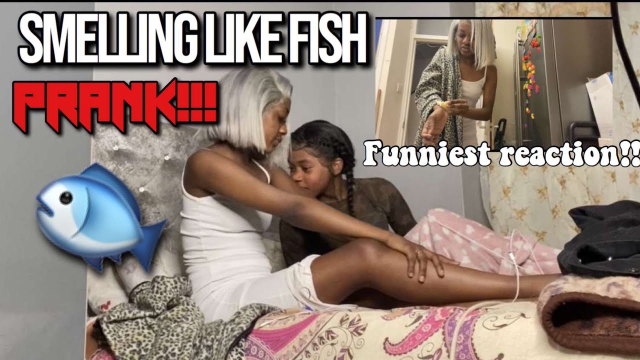 SMELLING LIKE FISH PRANK ON MY LITTLE SISTER | SAN FABULOUS