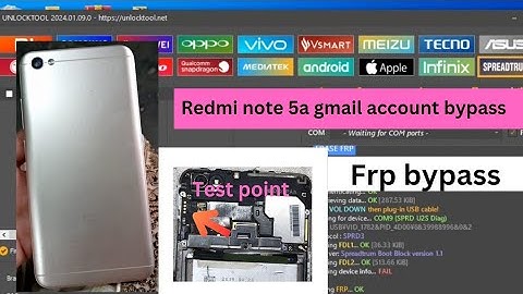 Redmi note 5a frp bypass unlock tool / Redmi note 5a google account bypass unlock tool without pc