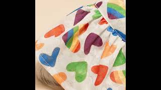 Love and Color: Rainbow Heart Dog Dress by Fitwarm