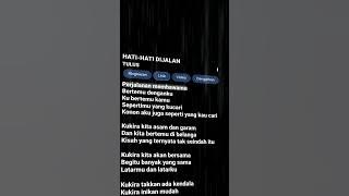 Lirik Tulus - Hati Hati Dijalan (lirikgabut)