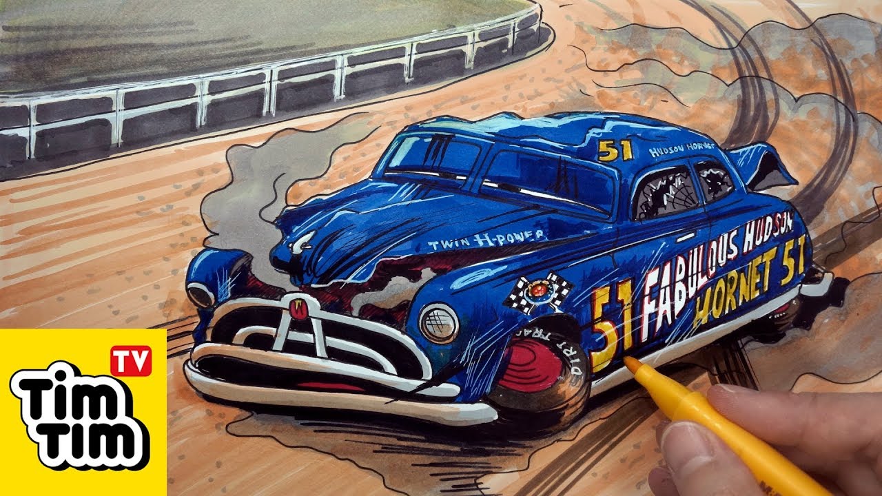 How To Draw Doc Hudson Crashed Badly Injured In Cars 3 Easy Step By Step Coloring Pages For Kids Youtube