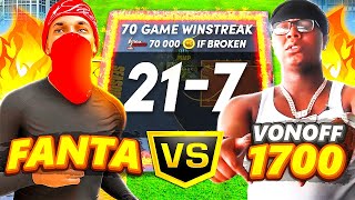 i Pulled up On VonOff1700's Win Streak While HE WAS CHEATING...*Intense*