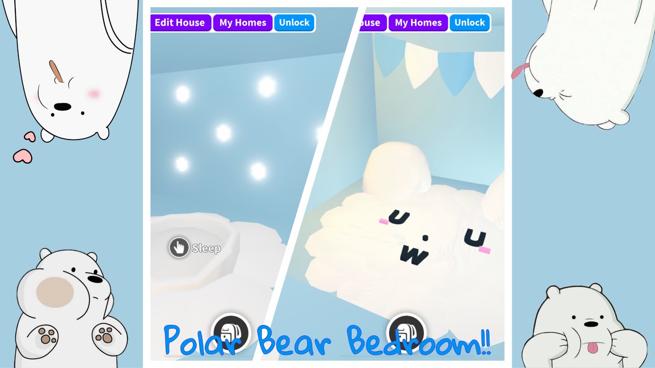 Polar Bear Bedroom Adopt Me Builds Roblox Youtube