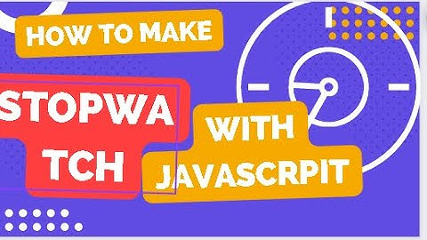 Stopwatch with HTML, CSS & JavaScript