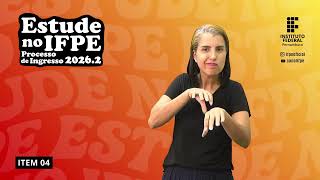 IFPE │Edital - Estude no IFPE 2026.2 - ITEM 4 [LIBRAS]