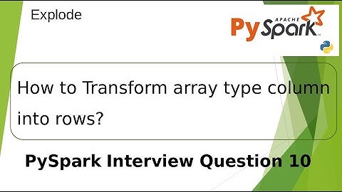 10. Transform array column into rows | Interview Questions | PySpark PART 10