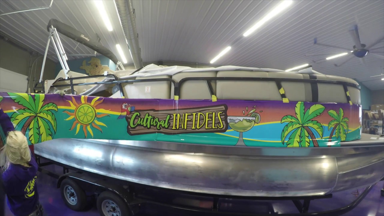 Cultural Infidels Pontoon Boat Wrap - YouTube