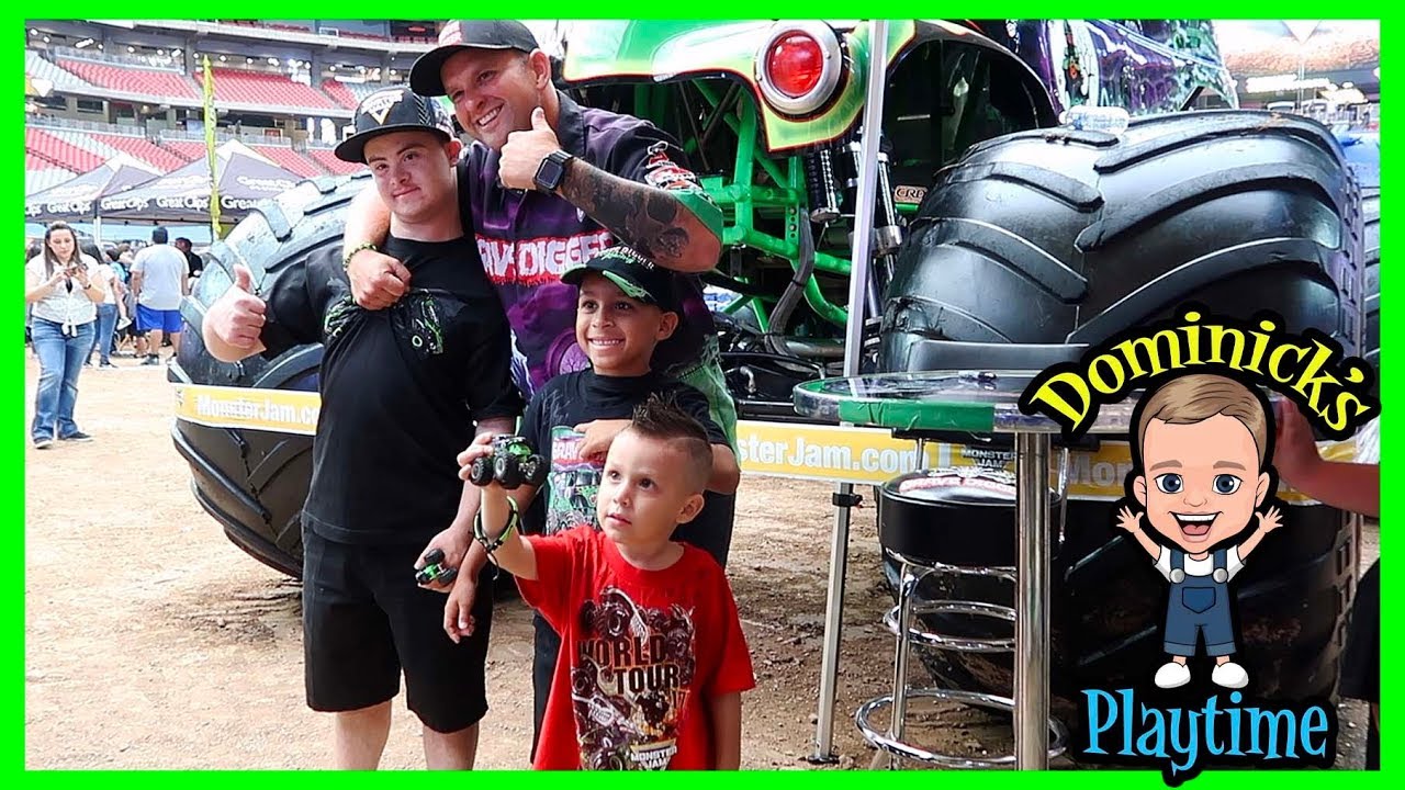 Dominick at Monster Jam | Monster Trucks | Dominick's Playtime