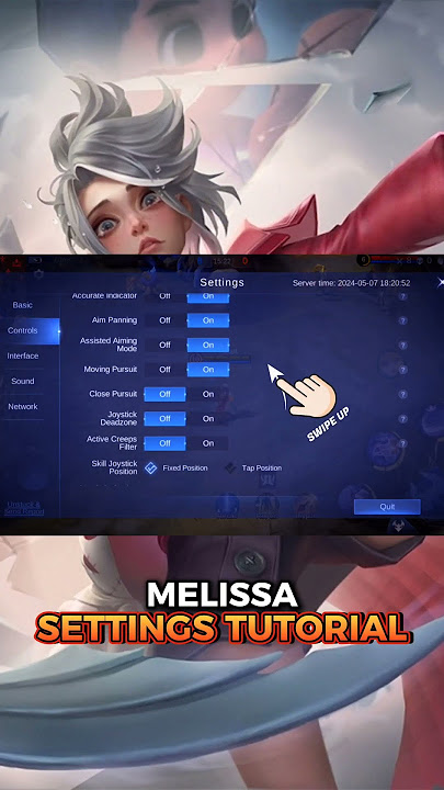Settings for melissa #mlbb #mlbbcreatorcamp #mlbbshorts #tutorial #Peanut