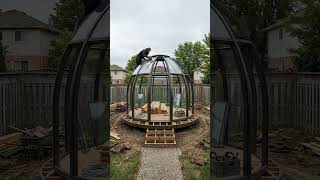 From circular base to a fully finished glass dome living space