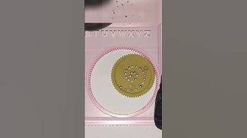 drawing spirograph art with pink and gold colors #shorts #art #asmr