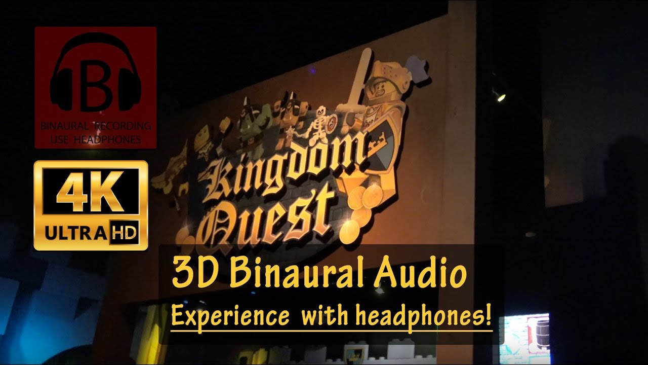 [4K, 3D Audio] LEGOLAND Kingdom Quest Ride 1st & 2nd Row POV - LEGOLAND Discovery Center Boston