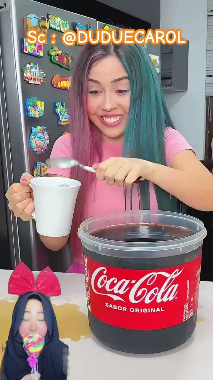 DIA TIDAK TAU CARA MINUM COLA ⁉️ semua Cara Kakak Salah ? @DUDUECAROL #shorts #funny #dubbing