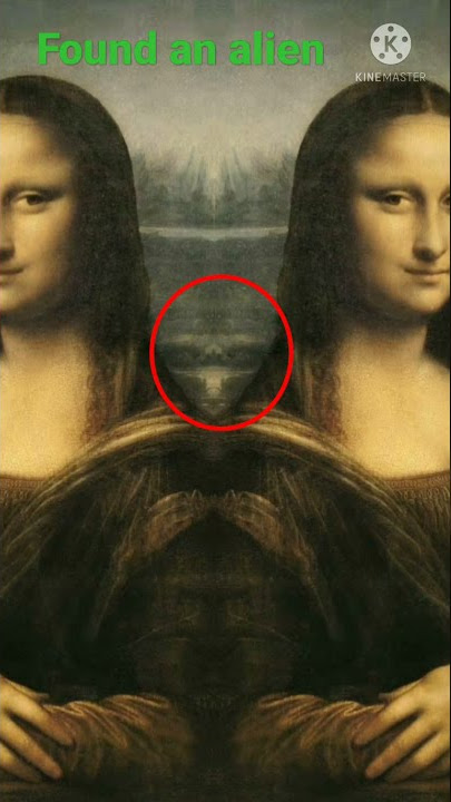 Alien spotted in Mona Lisa painting👽#shorts