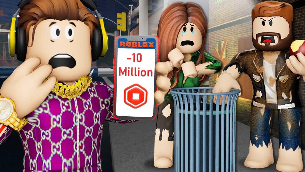 He Spent All His Families Money On Robux! A Roblox Movie! - YouTube