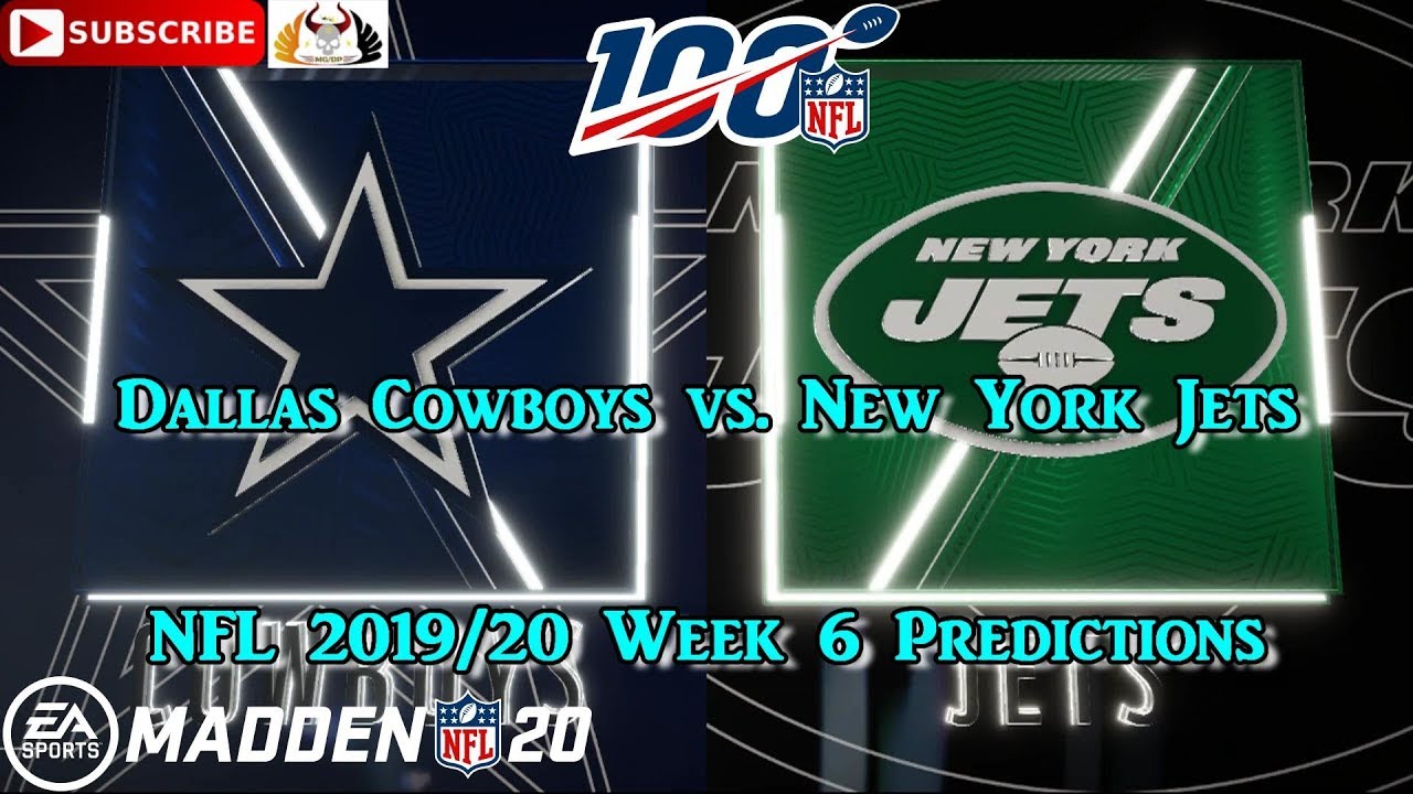 Dallas Cowboys vs. New York Jets NFL 201920 Week 6 Predictions
