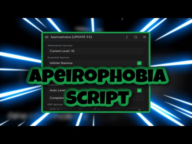 Apeirophobia Scripts - Walkspeed, JumpPower, ESP