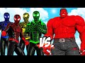 TEAM ULTIMATE SPIDERMAN VS RED HULK | SPIDER-MAN COLORS VS RED HULK