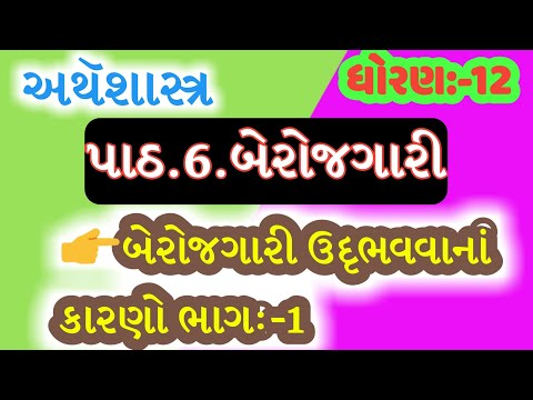 બેરોજગારી ઉદૃભવવાના કારણો ભાગ:-1.પાઠ:-6 બેરોજગારી. વિષય:-અર્થશાસ્ત્ર. ધોરણ:-12. @Desire Education.