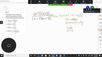 Finding Domains, Vertical Asymptotes, or Holes Part D