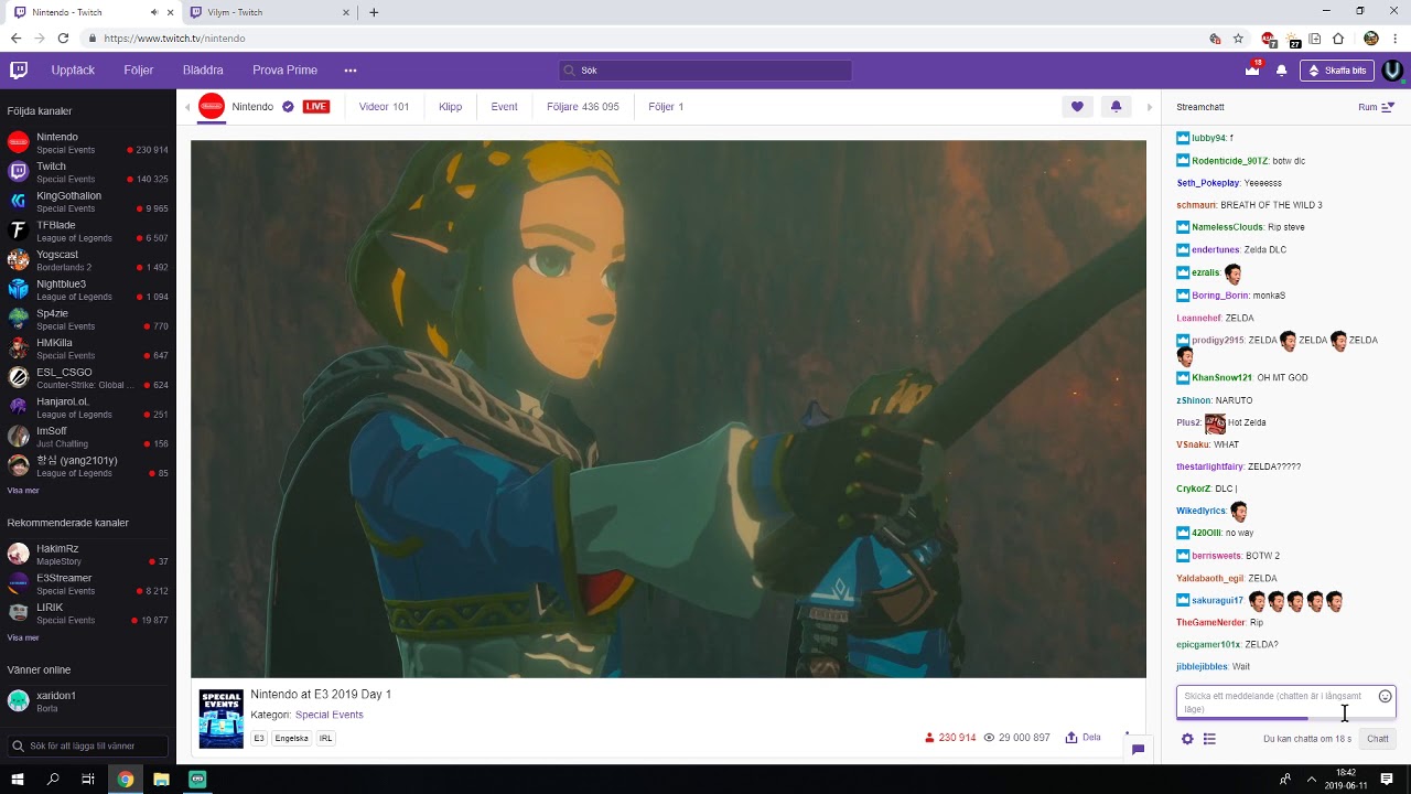 Nintendo E3 2019 Zelda BOTW Sequal Reaction! (with twitch chat) - YouTube