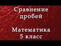 Сравнение дробей. Математика 5 класс