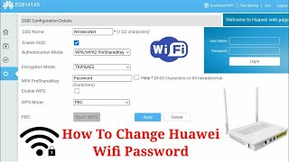 How To Change Huawei Wifi Password | Huawei Wifi Password Change | Huawei EG8141A5 Password Change screenshot 5