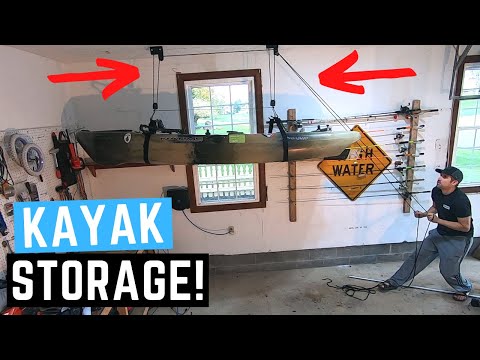 Hang Your Fishing Kayak In Your Garage!  (Easy & Cheap Install)