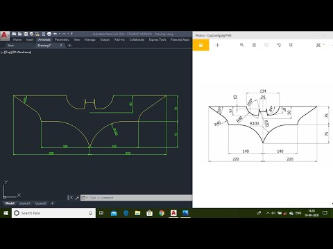 Batman logo in autocad || Autocad 2d practice drawing exercise - YouTube