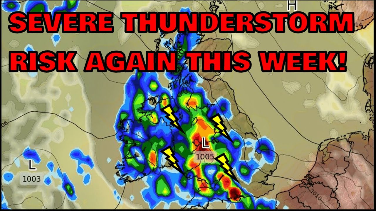 Severe Thunderstorm Risk Again This Weekend! 15th June 2023 - YouTube