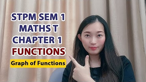 Chapter 1 Functions 【1.1 Functions - Part 7 Graph of Functions】中文讲解 STPM Maths T Sem 1