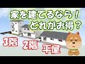 家を建てるなら！どれがお得？平屋・2階建て・3階建て