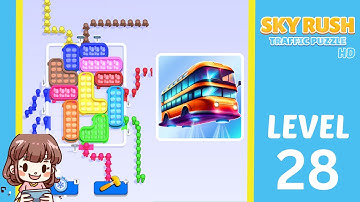 Sky Rush Traffic Puzzle Level 28 Solution Walkthrough