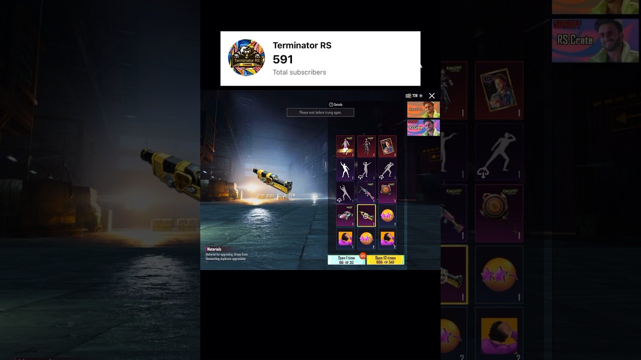 Bgmi kaala jaadu crate opening , bgmi RS crate opening 