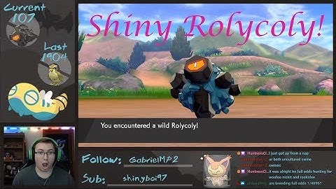 Day One Live Shiny RolyColy in Pokemon Shield!!!