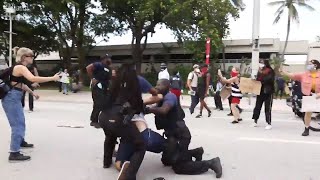 Arrests made during Wednesday's protest in downtown Miami