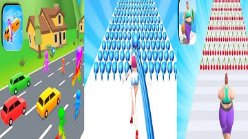 Fat 2 fit,Hair Rush, Shape-Shifting Gameplay Walkthrough All Levels mobile games Android,Ios