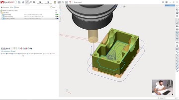 [3 axis milling tutorial SprutCAM 12] - 05 - {1st setup} Roughing waterline