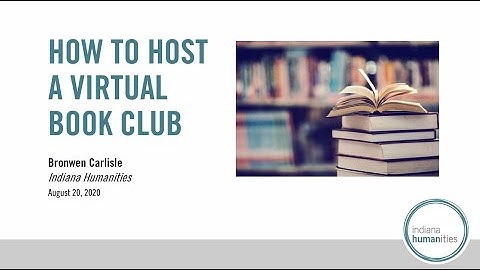 "How to Host a Virtual Book Club" Webinar
