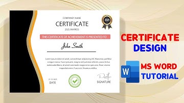 How to Create a Modern Professional Certificate Design  in ll Microsoft Word ll 2025 ll Class -2