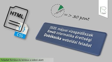 2020. májusi emelt informatika érettségi - Dobókocka [Weblap / HTML + CSS]