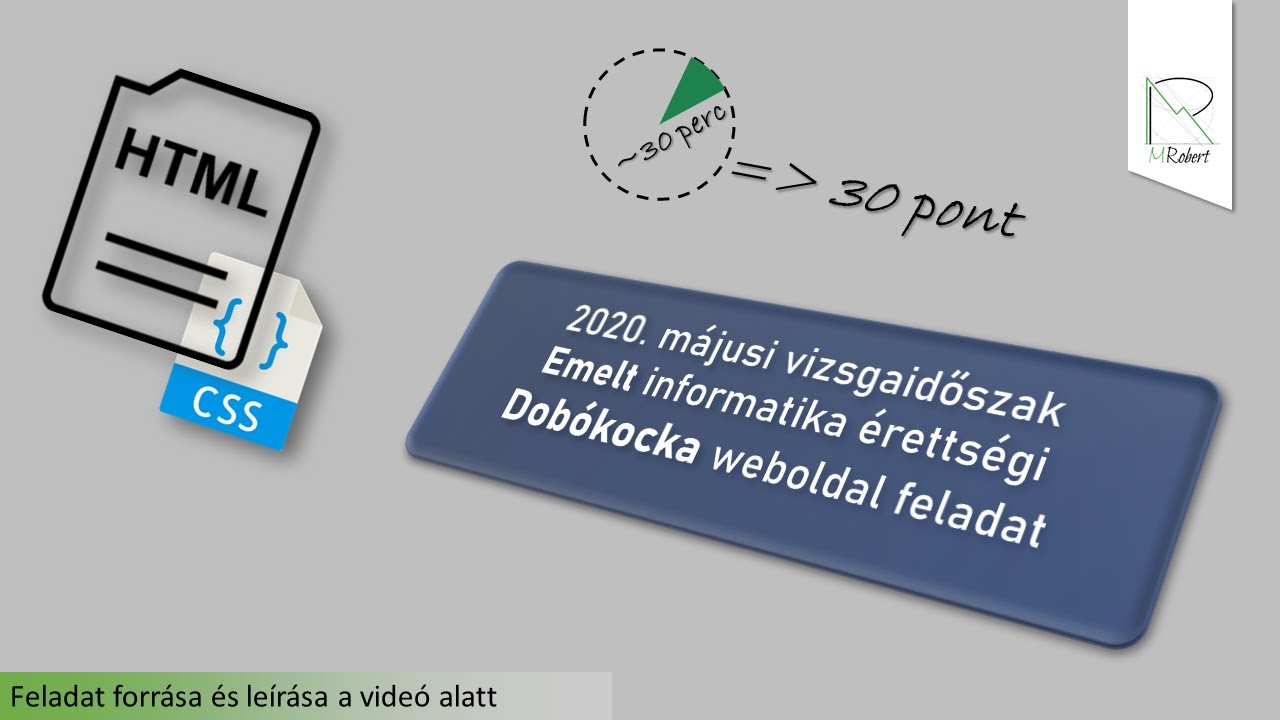 2020. májusi emelt informatika érettségi - Dobókocka [Weblap / HTML + CSS]