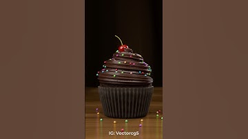 3D Cupcake (FREE!) #blender #3danimation #cupcake #cream