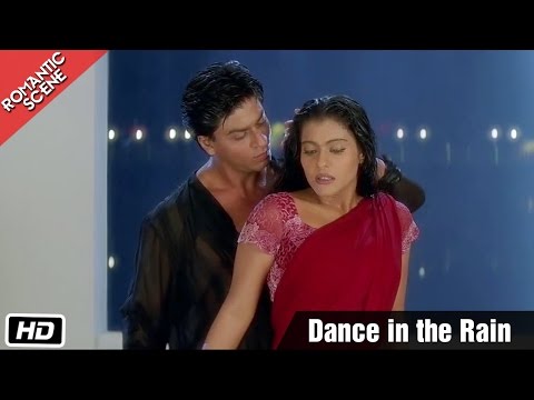 बारिश में नृत्य -  रोमांटिक सीन - कुछ कुछ होता है - शाहरुख खान, काजोल