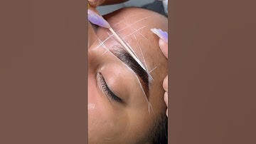 A closer look into a brow lamination, tint & shaping 🔍 #browlamination #browgoals #browtint #brows